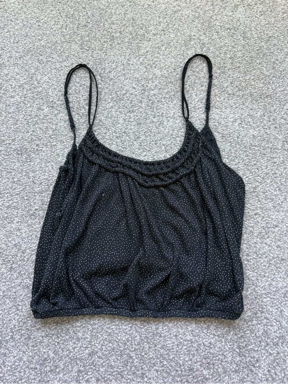 Urban Outfitters Black Dot Spaghetti Strap Camisole